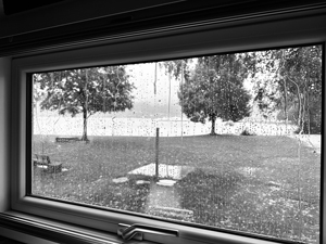 Erster Übernachtungsplatz, Erlach. Hoffentlich kein schlechtes Omen!