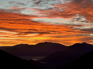 Inklusive tollem Sonnenuntergang