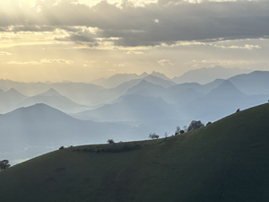 Aussicht von unserem Übernachtungsplatz am frühen Morgen