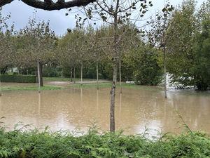 ... und der  Campingplatz in Urrugne steht bald einmal unter Wasser