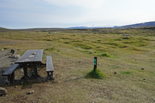 Einsamer Campingplatz in grandioser Landschaft