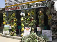 Eine der vielen Saftbars in Pokhara