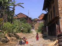 Eine Gasse in Bandipur