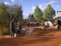 Beim Kochen auf dem Campground von Warakurna