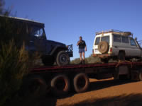 Fahrt auf den Roadtrain